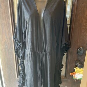 NWT Tommy Bahama Linen Jersey-Open front tunic. Size Lg